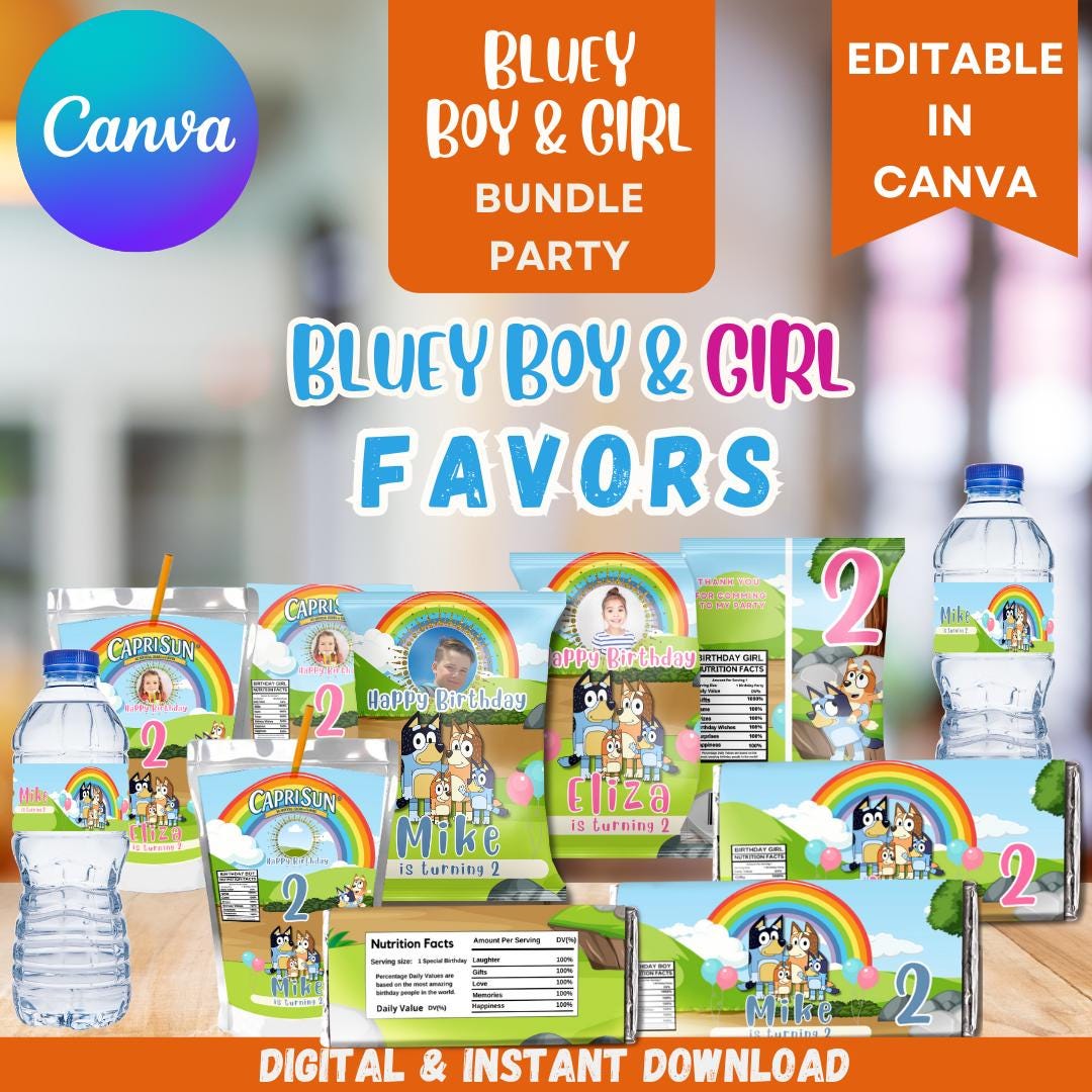 Bluey Chip Bag/Label Templates