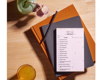 Lista de autocuidado imprimible / Seguimiento diario de bienestar / Planificador de salud mental y amor propio