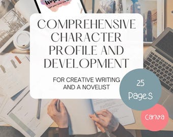 Canva Character Workbook |Character Profile |Character Profile Worksheets |Novel Writing Workbook |Novel Character |Creative Writing