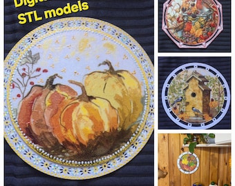 7 plates set for creativity 3d stl models