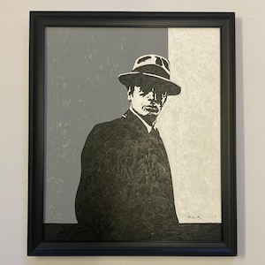 Alain Delon Painting. Not A Print!! 11X13 Inch. Free Delivery Anywhere In The World. Hoorah!!