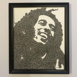 Bob Marley Artwork Not A Print. Honest!! 13X11 Inch.Free Delivery Anywhere On Earth! Ray!!