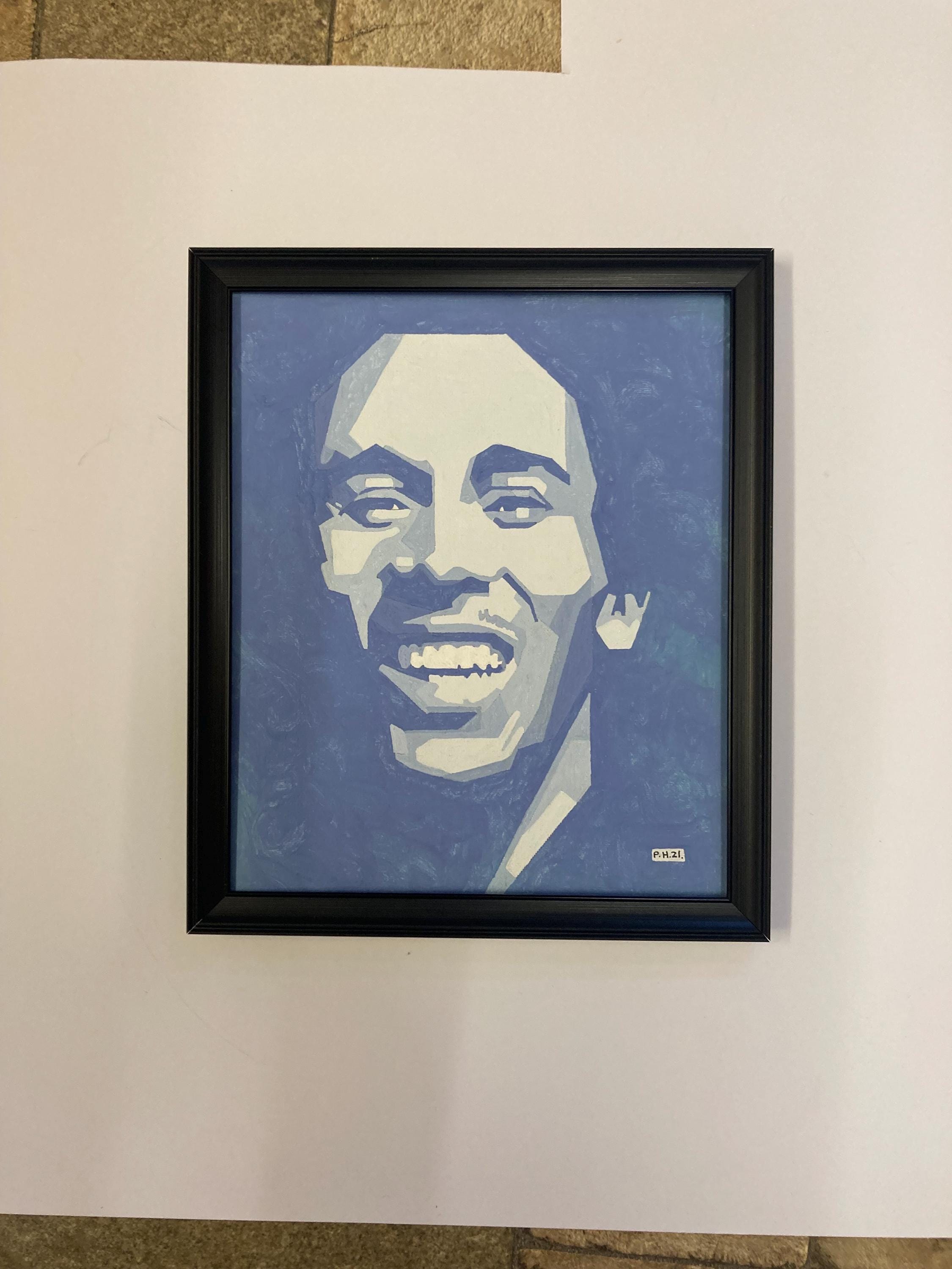 ボブ・マーリーの絵画。プリントではありません。13 x 11 インチ。世界