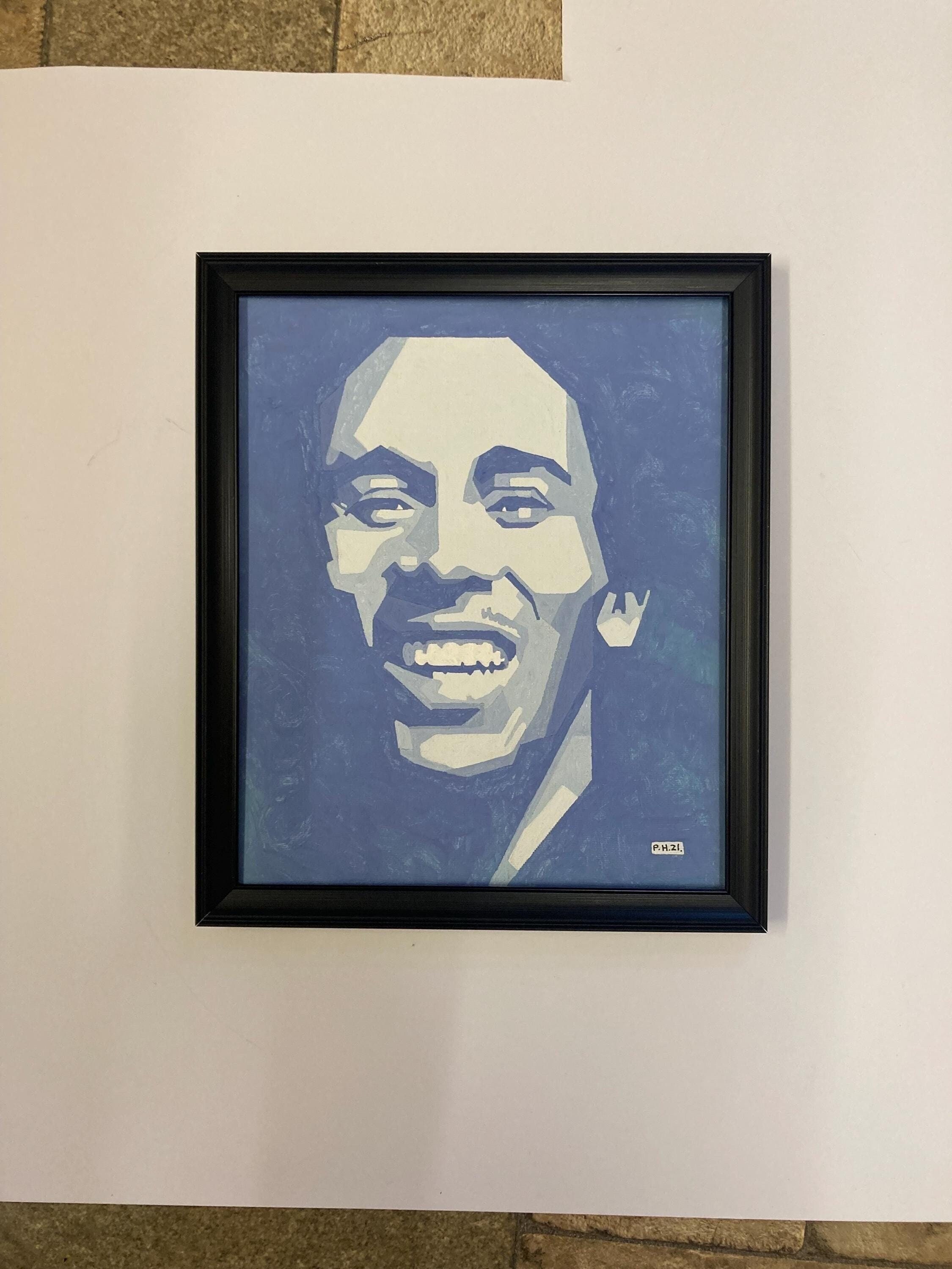 ボブマーリー　絵画 ボブ・マーリーの絵画。プリントではありません。13 x 11 インチ。世界