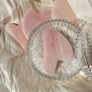 Gua Sha Facial Tool | Rose Quartz Self Care Crystal Face Massage Beauty Tools | Crystal Gua Sha Body Massage |Gift for Her | Healing Crystal