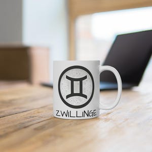 Gemini Zodiac Mug – Astrology Mug with Gemini Motif – Gift for Gemini Born – Horoscope Mug – Zodiac Coffee Mug
