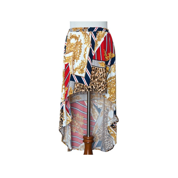 Items similar to Elastic Waistband Mullet Style Skirt with Elegant ...