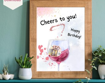 Birthday Cash Gift PDF | Funny Printable Template | Creative DIY Gift Idea | Digital Download