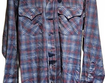 Vintage Panhandle Slim Perle Druckknopf Größe 14,5