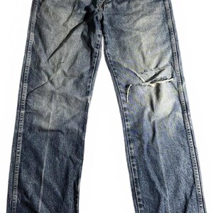 Vintage Wrangler Essential Faded Denim Jeans Size 33x32 image 4