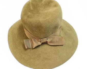 Vintage MULBERRY Hut Fedora Bucket wolle seltene Retro Kollektion 90er Jahre Luxus