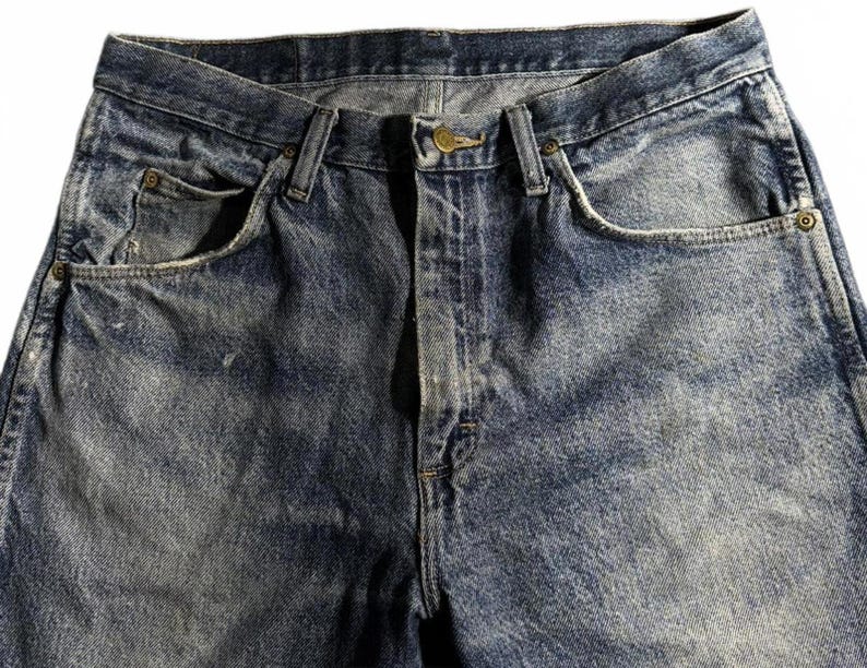 Vintage Wrangler Essential Faded Denim Jeans Size 33x32 image 5