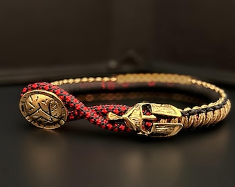 Pulsera de paracord de guerrero espartano