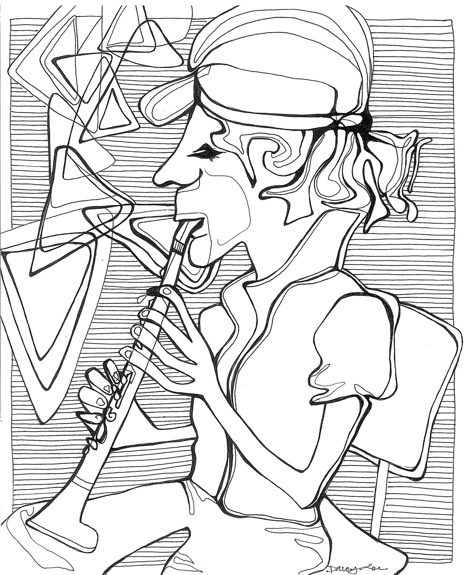 Art Print Abstract Music Drawing One Line Drawing Etsy Ireland