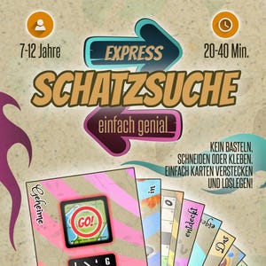 Express Schatzsuche/Schnitzeljagd für Kinder zwischen 7-12 Jahre.