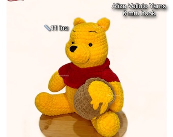 Winnie Puuh Häkelanleitung PDF, Bär Plüschtier / Snuggle / Sploot Serie