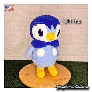Piplup Amigurumi Häkelanleitung/Gehäkelte Pokemon Plüschtiere/ Snuggle / Sploot Serie