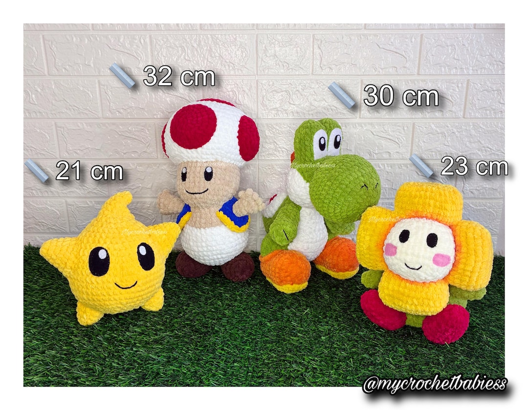 Yoshi, Toad, Luma, Crazee Dayzee Bundle Crochet Pattern PDF