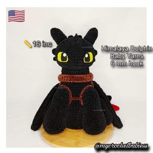 Toothless Dragon Crochet Pattern: Amigurumi Night Fury (PDF Pattern)