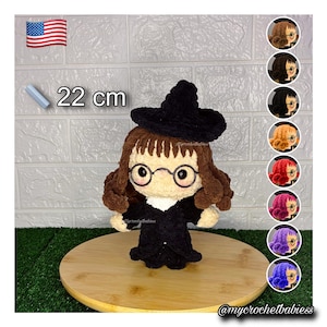 Wizard Amigurumi Crochet Pattern: Customizable Hair Colors (PDF Pattern)
