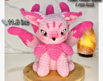 Kitsune Crochet Pattern/ Fox Amigurumi PDF/ Dragon Plush