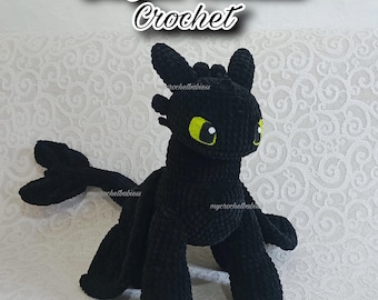 Toothless Dragon Crochet Pattern: HTTYD Amigurumi (PDF Pattern)/ Snuggle / Sploot Series