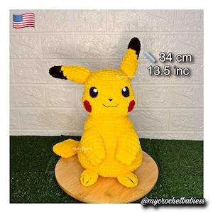 Pikachu Crochet Pattern PDF / Handmade Pokemon Plush/ Snuggle / Sploot Series