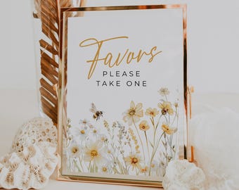 Bride to Bee Favors Sign, Printable Meant to Bee Template, Editable Sign for Bridal and Wedding Showers, She Found Her Honey, HB01