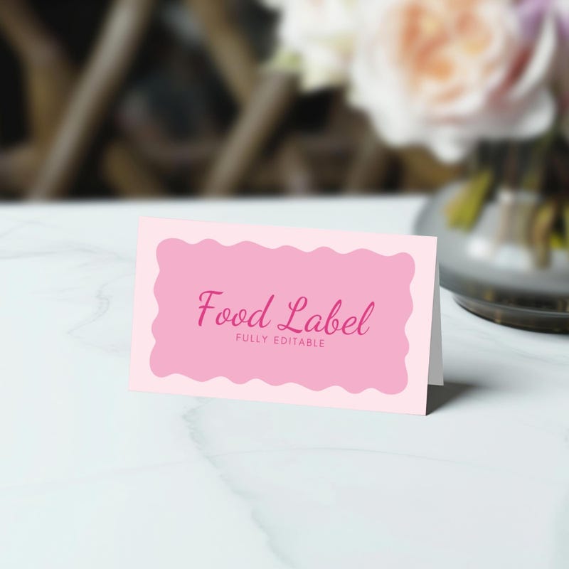 Buffet Menu Tags - Etsy