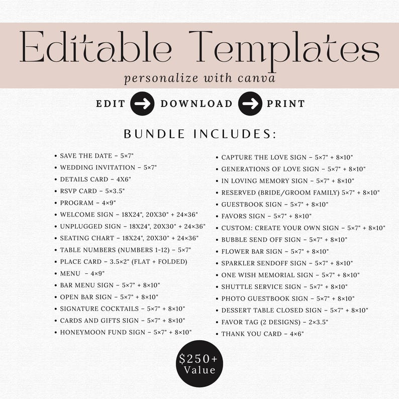Fall Floral Wedding Bundle | Burnt Orange Invitation Set | Boho ...