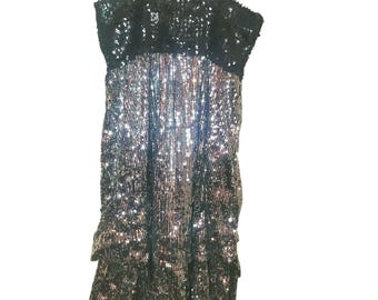 Black and Silver Sequin Sheath (16) - Etsy