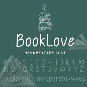 Booklove手書きフォント。日記、メモ、リスト、グラフィックコミュニケーションに最適な、シンプルで分かりやすいスタイル。OTF、TTFファイルに対応。