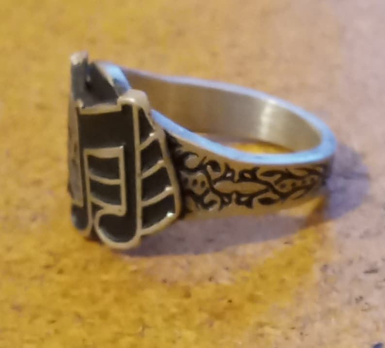 Musical Note Ring Pattern Music Notes Ring - Sheet Music Symbols RL291 - Etsy