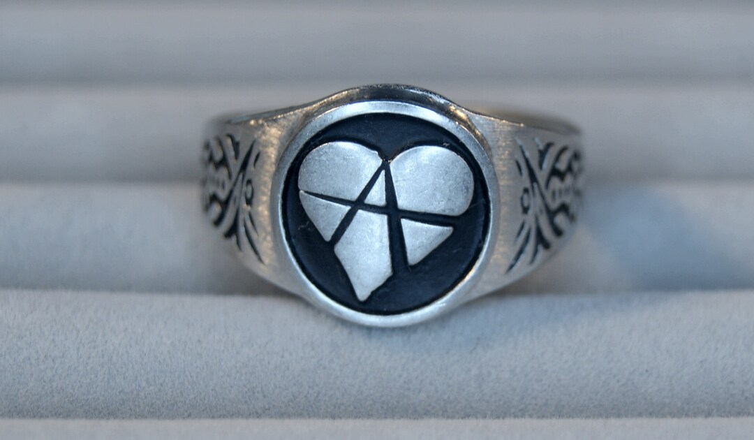 Relationship Anarchy Ring -- Love Anarchy -- RA Anarchy Heart Anarchist ...