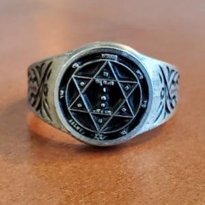 Second Pentacle of Mars Ring - Pentacle Seal from The Key of Solomon