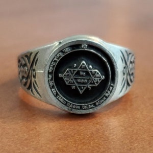 Fifth Pentacle of Jupiter Ring - Pentacle Seal from The Key of Solomon