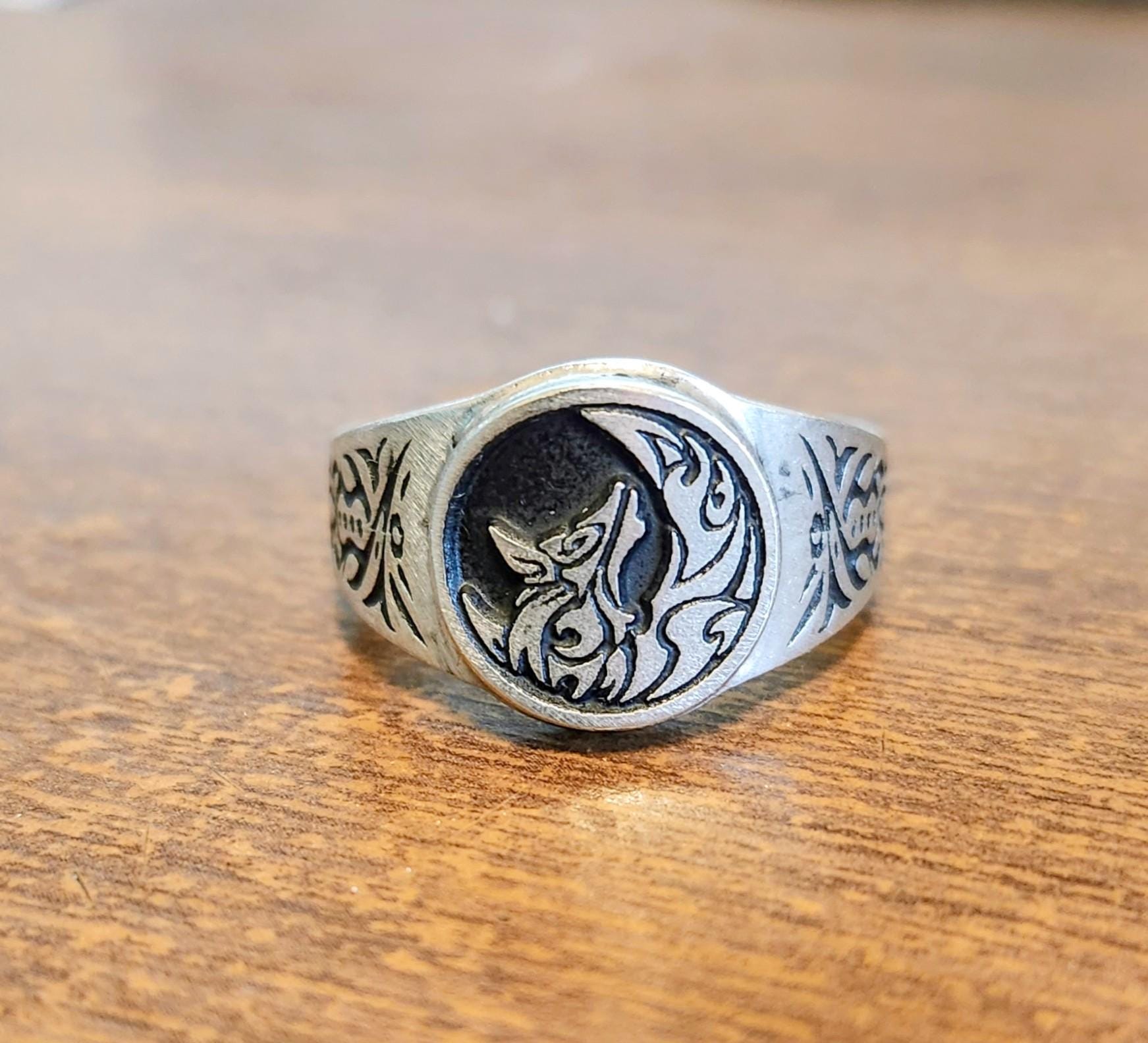 Tribal Wolf Ring - Native American Spirituality Guidance Strength