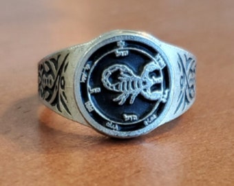 Fifth Pentacle of Mars Ring - Pentacle Seal from The Key of Solomon