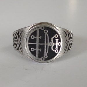 Duke Aim Goetia Ring-Solomon Key Satan Satanist Solomon Seal