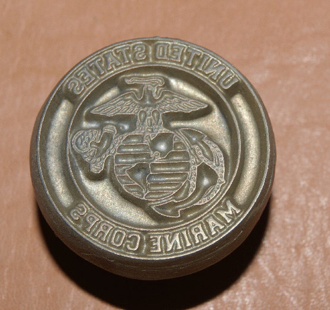 Marine Corps Insignia Leather Stamp 1 inch USMC Emblem Eagle Etsy