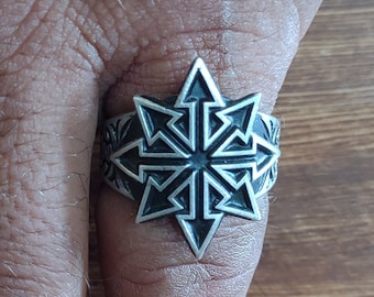 Chaos Symbol Ring - Chaotic Disarray Confusion Mayhem