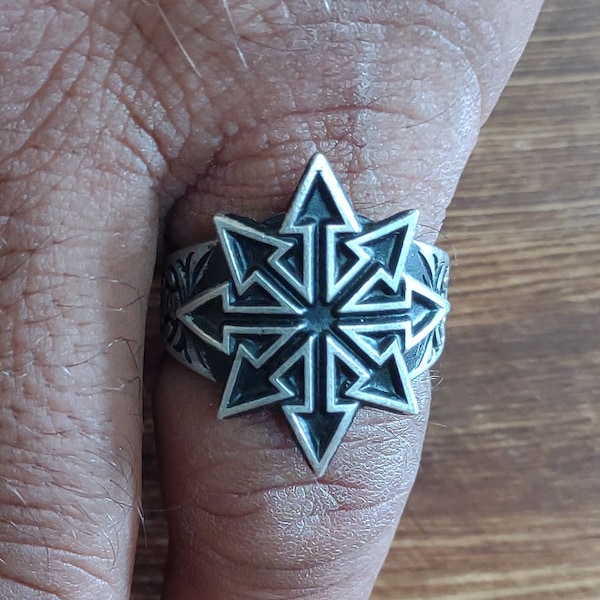 Chaos Symbol Ring - Chaotic Disarray Confusion Mayhem Star - Disorder multiplicity of directions or Possibilities  Magic Fantasy RL158