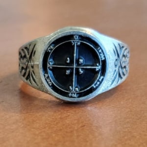 Fourth Pentacle of Mars Ring - Pentacle Seal from The Key of Solomon