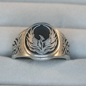 Scrollwork Pentacle Ring Pagan Wicca .925 Sterling Silver by