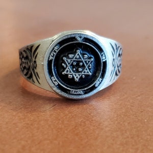 Second Pentacle of Jupiter Ring - Pentacle Seal from The Key of Solomon