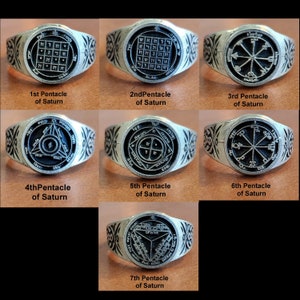King Solomons 44 Pentacle rings Planetary Seals All rings available Key of Solomon