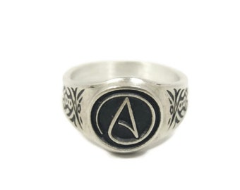 Atheist Symbol Ring - Atheism Science Religious Non Believe