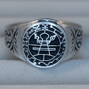 Ringontwerp geheime zegel van Salomo - Ars Goetia - koning Salomo - occult - christendom islam jodendom sieraden
