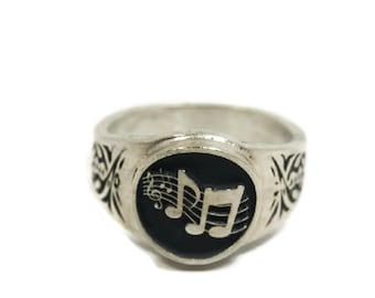 Music Notes On Staff Ring - Perfect For Music Lovers - Musician Piano