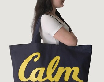 Calm Oversized Canvas Tote Bag